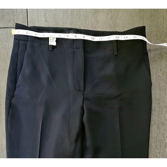 Talbots Cropped Black Wide Leg Dress Pants Polyester Size 8 Petite Flat Front - Picture 8 of 8